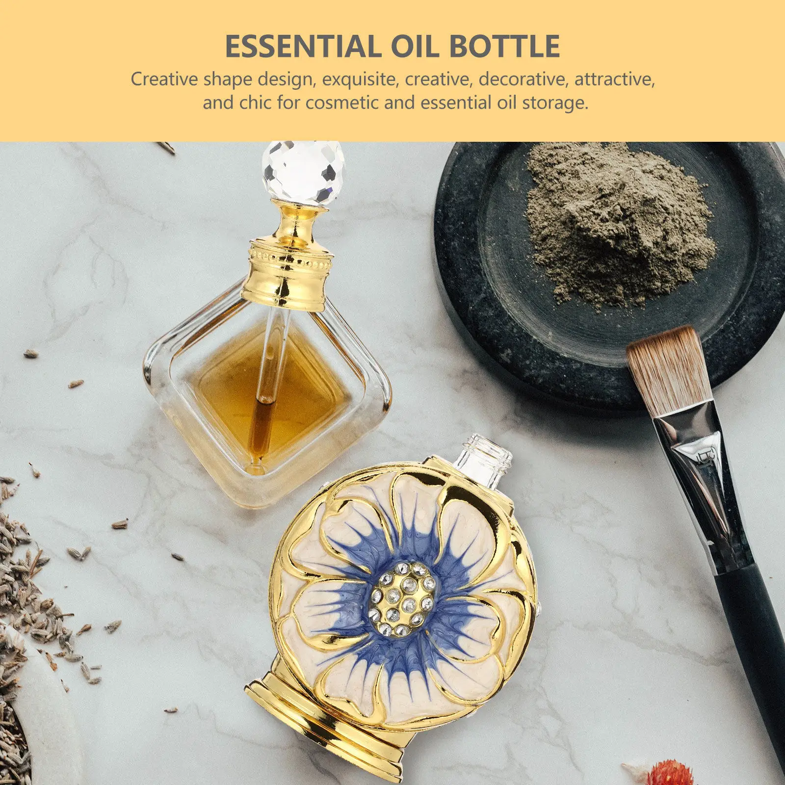 

Флакон для эфирного масла розы 12 мл, креативный стеклянный контейнер для духов, дорожный флакон для хранения ароматерапевтических жидкостей, дизайнерский.