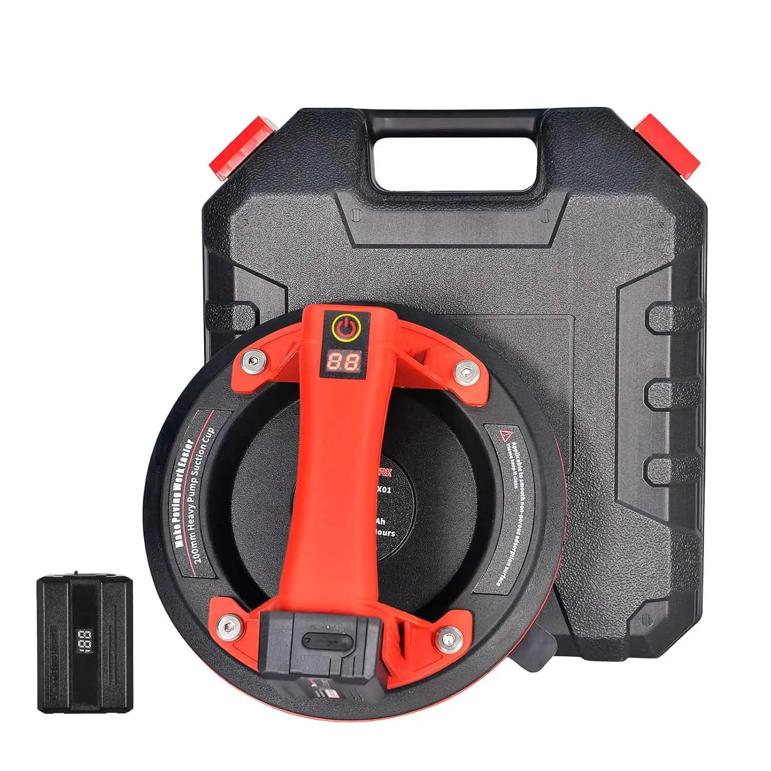 أكواب شفط 440 رطل للزجاج، كوب شفاط المكنسة الكهربائية لرفع الزجاج الكبير والبلاط والجرانيت والمعادن والزجاج الأمامي والأرضية، 8 بوصة #1