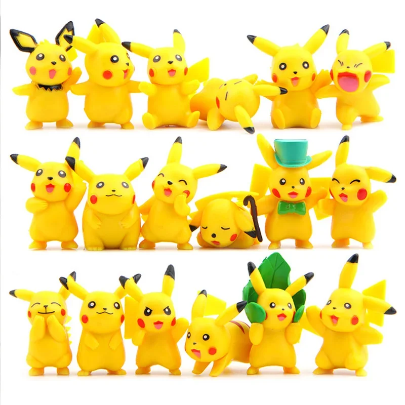 18pcs/Set Pokemon Pikachu Anime Action Figure PVC Toys for Children