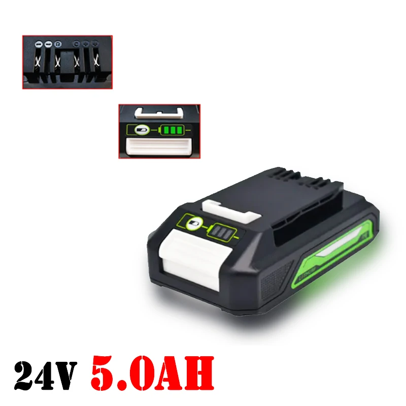 Tools Batteries Series New Upgrade Replacement for Greenworks 24V Battery 5000mAh Lithium Battery Compatible with Greenworks 6J