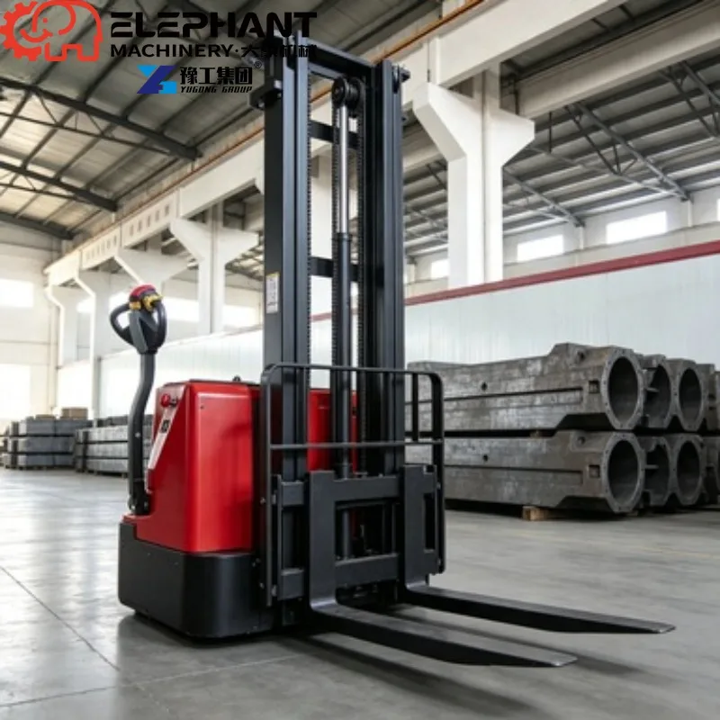 Walkie & Standing Electric Pallet Stacker, 1.5Ton Capacity With 1.6m-6.2m Lifting Height For Warehouse Pallet Stacking