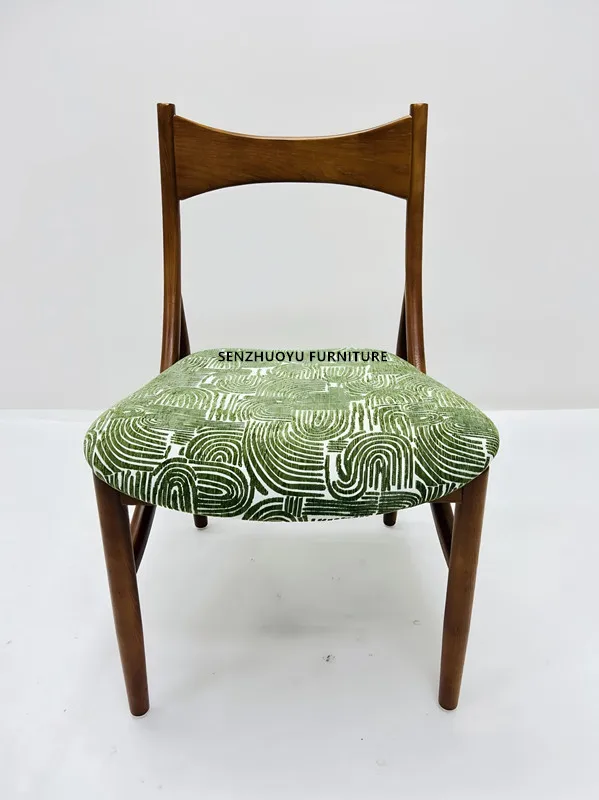 Mid-Century Modern Design Massivholz Esszimmerstuhl im Mittelalterlichen Stil für Zuhause, Büro, Restaurant, Hotel und Villa