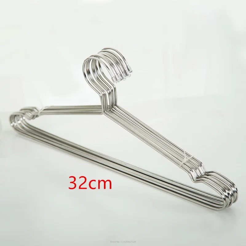 10pcs/lot 42cm Stainless Steel Strong Metal Wire Hangers, Coat Hanger, Standard Suit Hangers, Clothes Hanger