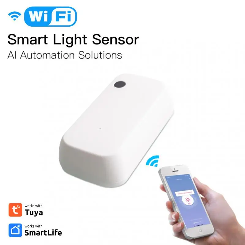 Real-time Light Detector Smart Illuminance Sensor Smart Life Smart Home Wifi Light Sensor Brightness Detector Ai Automation Tuya