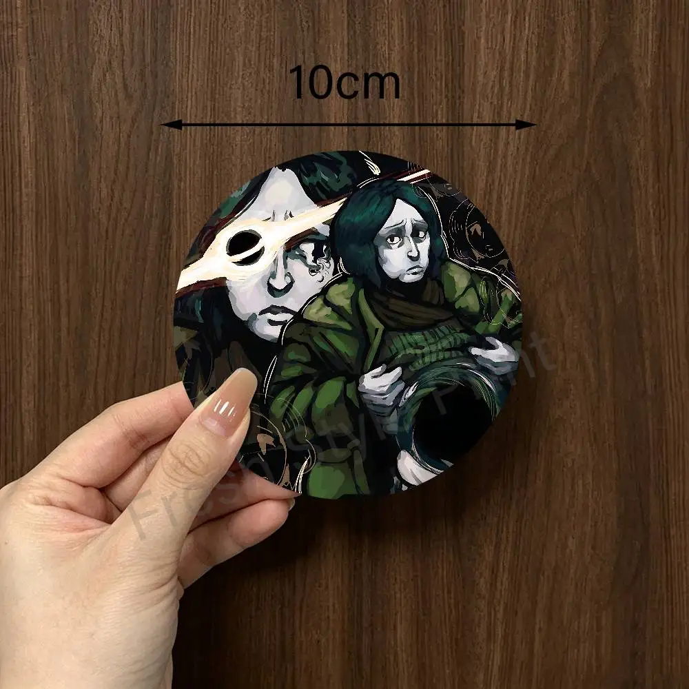 N-No Im Not a H-Human wooden anti-slip coasters suitable for home office and theme party decoration