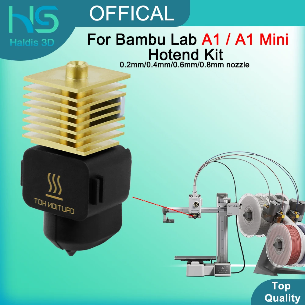 

Обновленный комплект Hotend для Bambu Lab A1 A1, мини-керамический горло, латунный радиатор, комплект горячего конца, насадка из закаленной стали, детали 3D-принтера