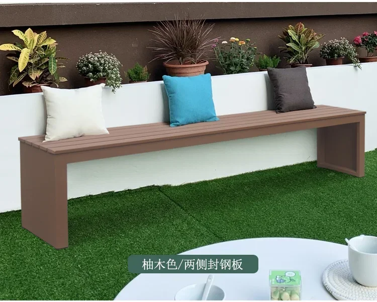 Outdoor park benches, anti-corrosion wooden rest areas, balconies, residential areas, waterproof fitness center decorations