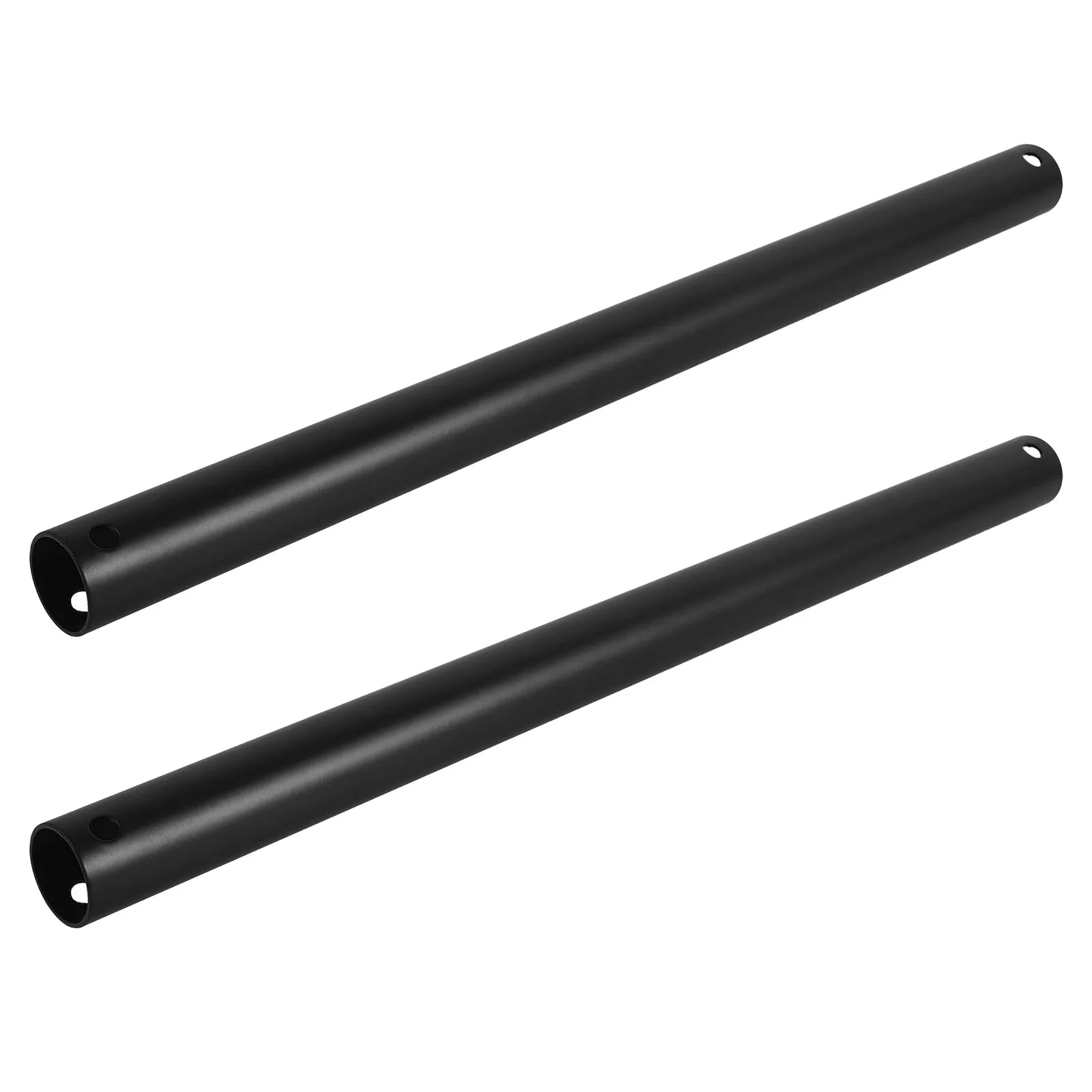 2Pcs Ceiling Fan Downrods Heavy Duty Black Iron Extension Rods 40Cm 16 Inch Universal Fan Light Height Extension for High