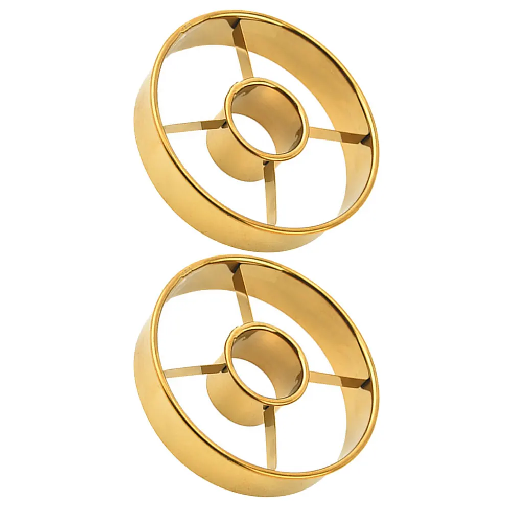 

2Pcs Donut Mold Stainless Steel Round Baking Cutter Multi-Purpose Reusable Mold for Cake Doughnut Baking Supplies