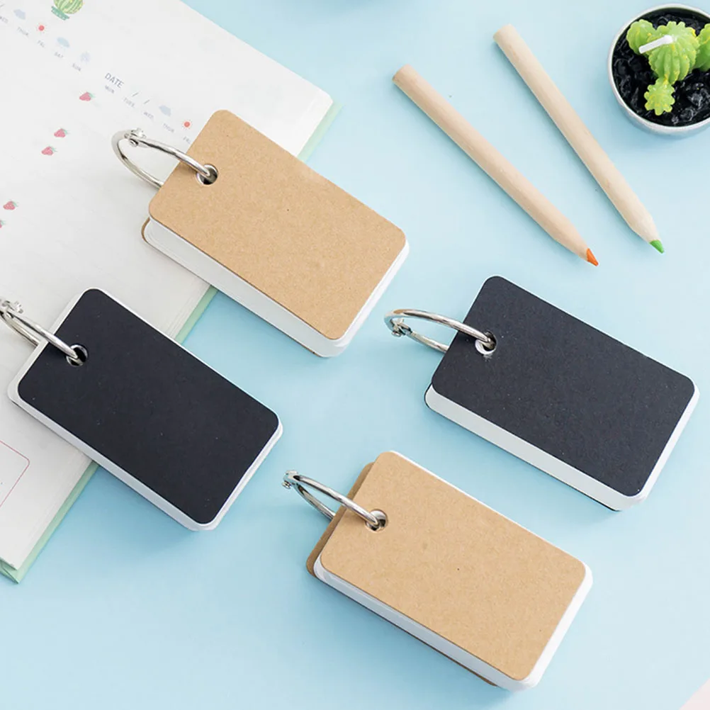 

8pcs Memory Cards Blank Flashcards Smooth Writing Portable Notepads Exam Study Aids Students Words Practice Travel