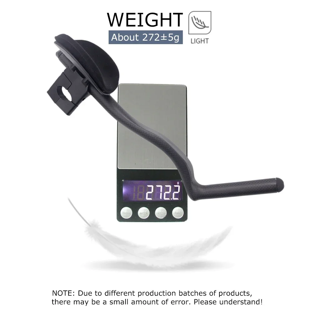 3K Full Carbon Fiber TT Base Bar & Aerobar Extensions, 35°/55° Adjustable Rest, for Road Bike Triathlon Time Trial