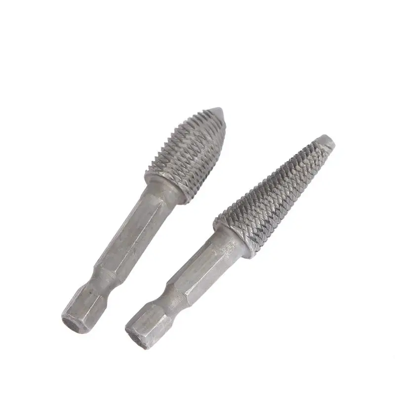 5Pcs/set Hex Shank Head Tungsten Carbide Steel Rotary Burr Die Grinder Bit Shank Carving For Mold Polishing Grinding Tool