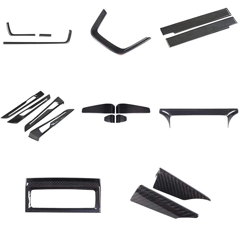 For Porsche Panamera 2024-2026+ Real Carbon Fiber Car Center Console Trim Strip Air Outlet Upper Panel Cover Auto Accessories