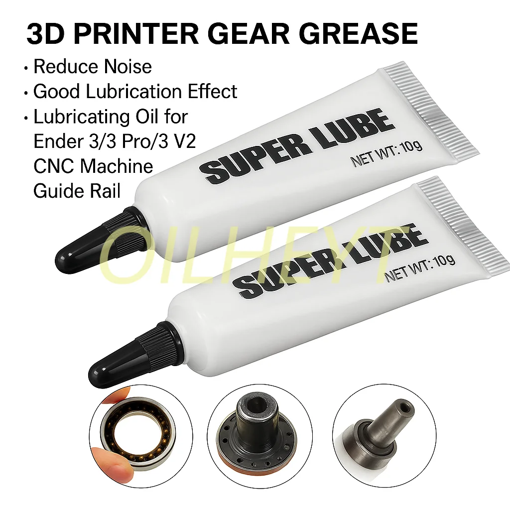 شحم تشحيم تروس الطابعة ثلاثية الأبعاد لـ Ender 3 / 3 Pro / 3 V2 CNC دليل السكك الحديدية يقلل من الضوضاء عملية سلسة