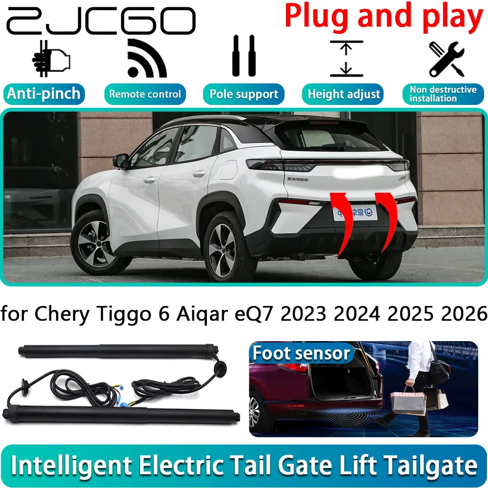 

ZJCGO for Chery Tiggo 6 Aiqar eQ7 2023 2024 2025 2026 Car OEM Electric Powered Tailgate Power Liftgate Automatic Tailgate System