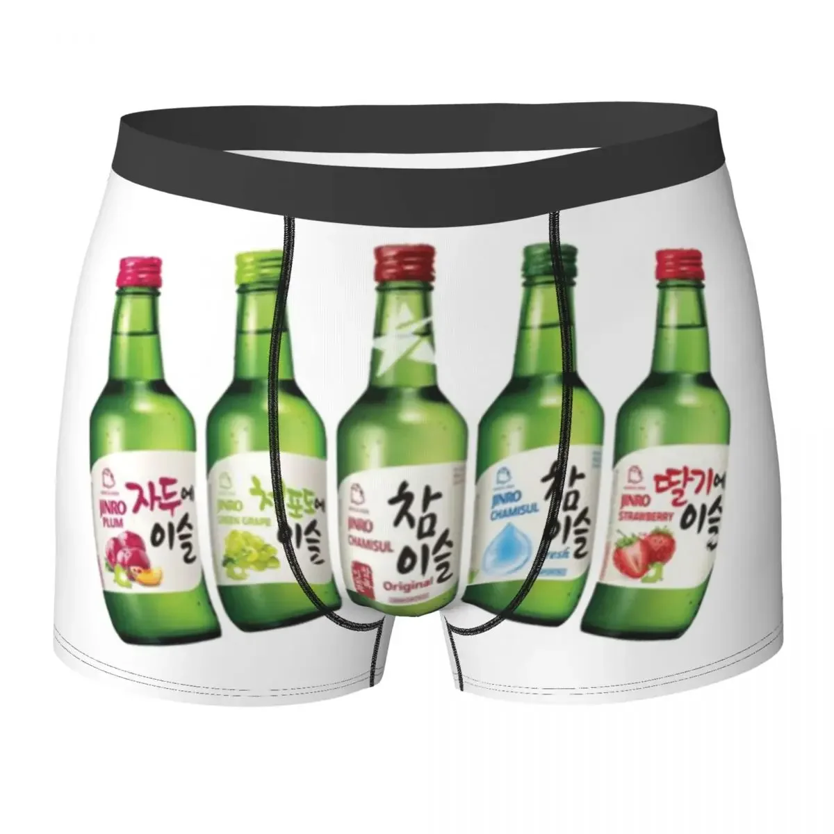 Boxer Underpants Shorts Jinro Soju 5 Flavours Panties Male Breathable Underwear for Homme Man Boyfriend Gifts