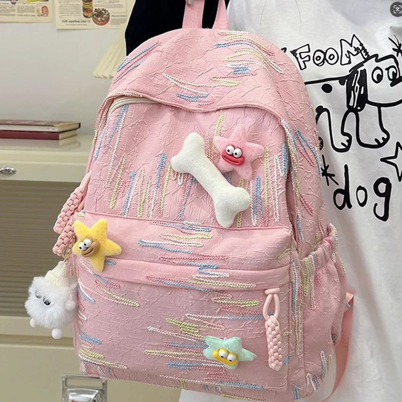 Large Capacity Women's Backpack Fashion Versatile Style Outdoors Student Schoolbag Laptop Bag