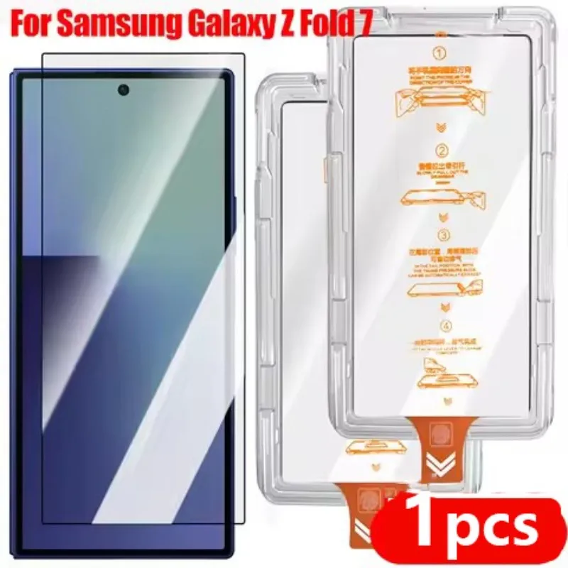 

Для Samsung Galaxy Z Fold 7 6 5 4 3 2 Fold7 5G Защитная пленка из закаленного стекла с автоматическим удалением пыли без пузырьков HD Clear