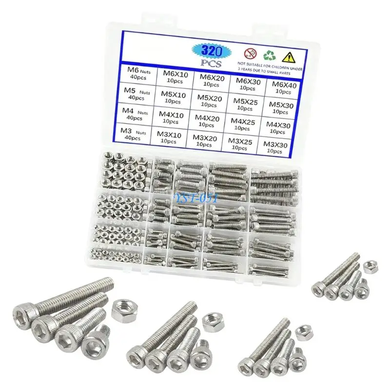 E15A 320pack منظمات تخزين من الفولاذ المقاوم للصدأ للمشروعات الاحترافية