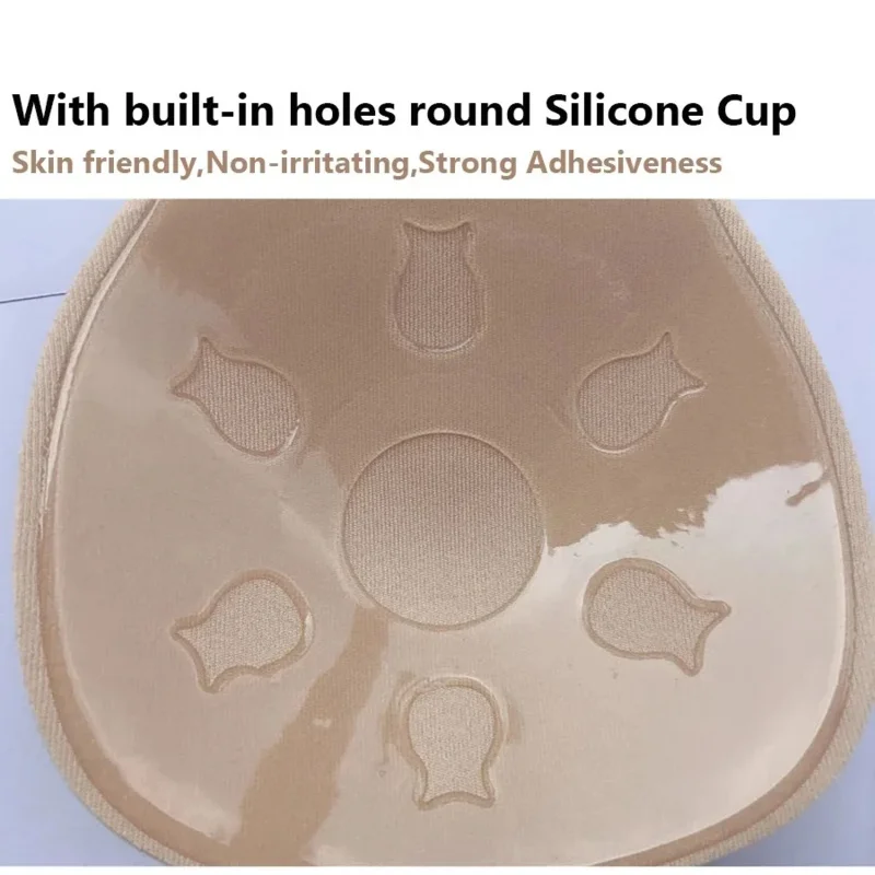 여성은 브래지어를 밀어 자체 접착 실리콘 끈이 보이지 않는 브래지어 재사용 가능한 끈적 유방 리프트 테이프 토끼 젖꼭지 커버 브래지어 패드