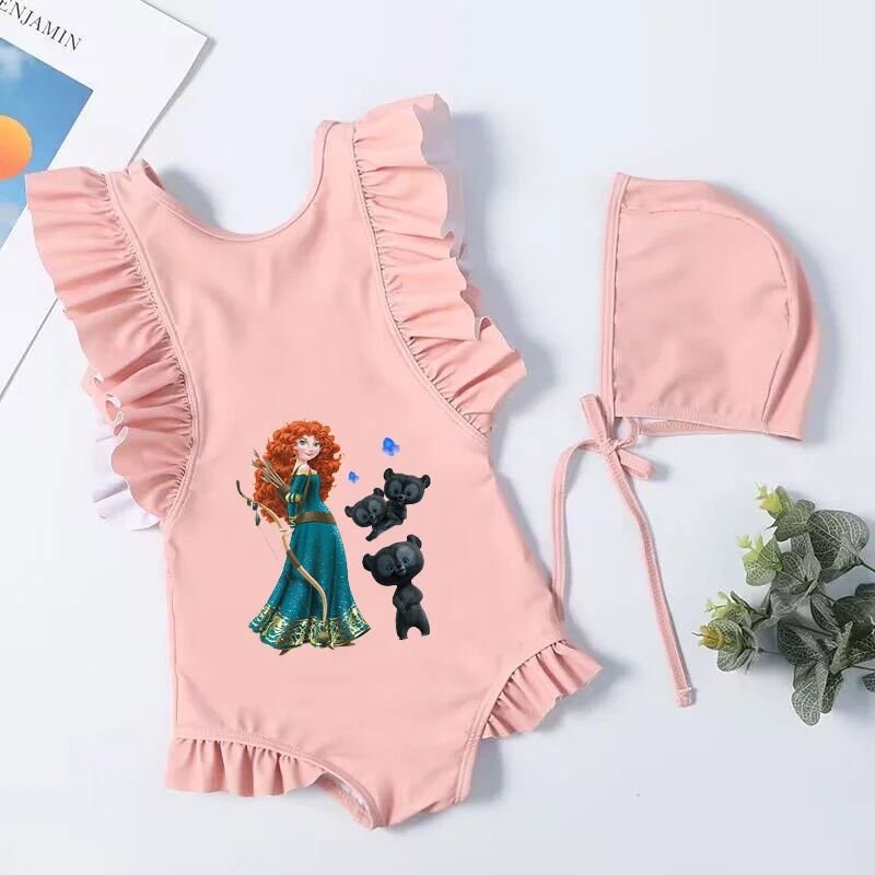 Mutige Kinder Badeanzug Sommer Bade bekleidung Strand anzug Kinder tragen einteilige Bikini Badeanzug Kleider ärmellose Mädchen