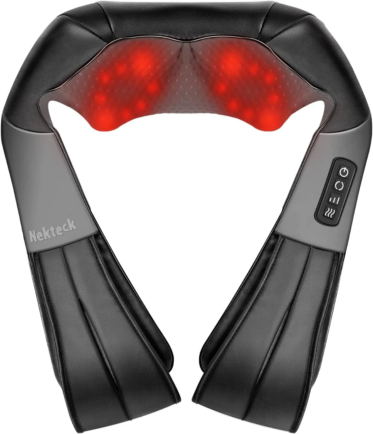 

Deep Tissue Shiatsu Neck Massager with Heat, 3D Kneading for Pain Relief in Home Office Car