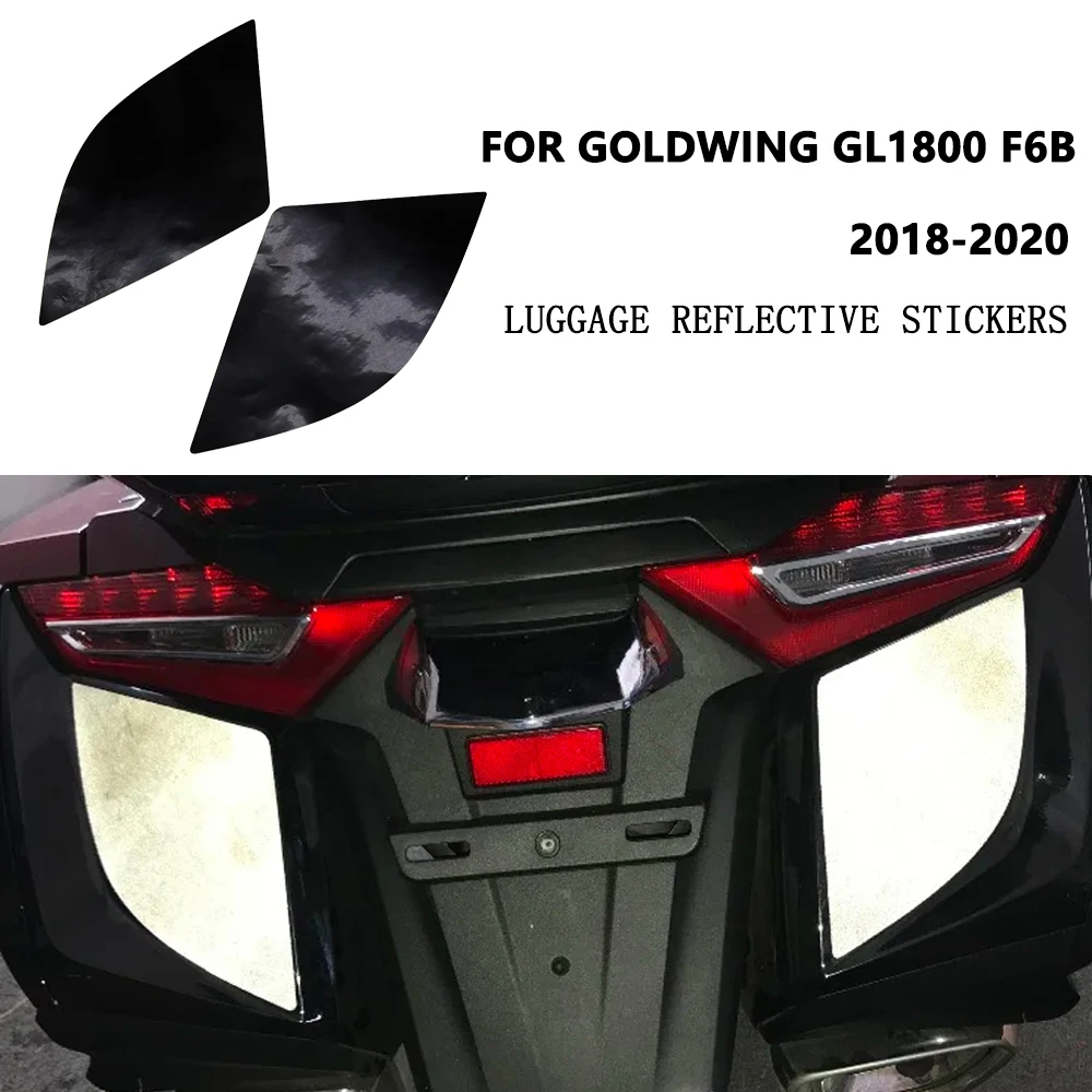 Caixa lateral da motocicleta adesivos reflexivos, acessórios para Honda Goldwing GL1800, 1800, F6B, 2018, 2019, 2020