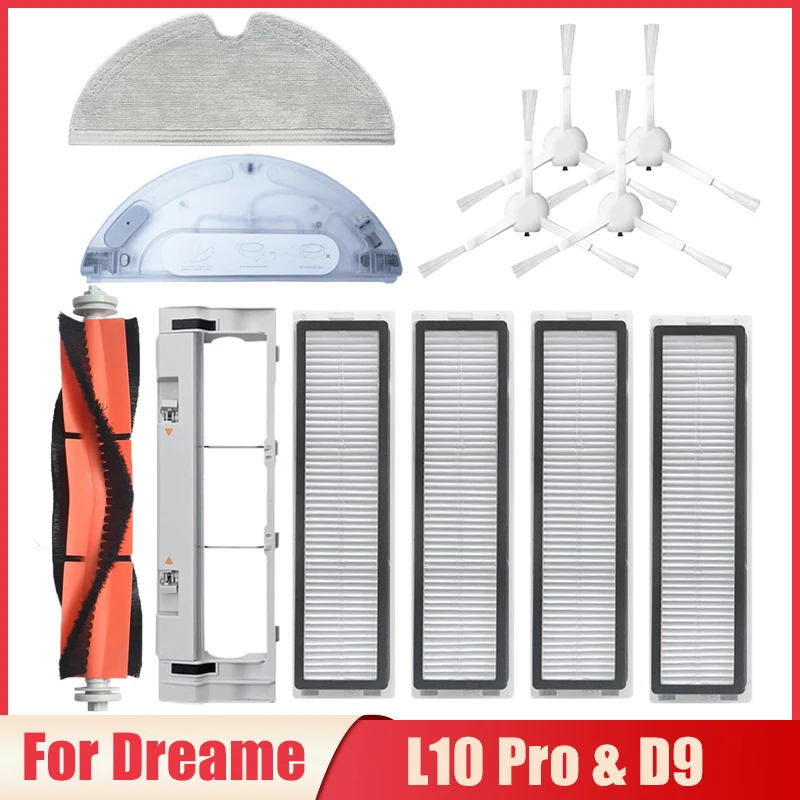 Mian bürste hepa filter mop tuch wassertank teile für dreame bot l10 pro & d9 trouver roboter lds vakuum-mop finder staubsauger