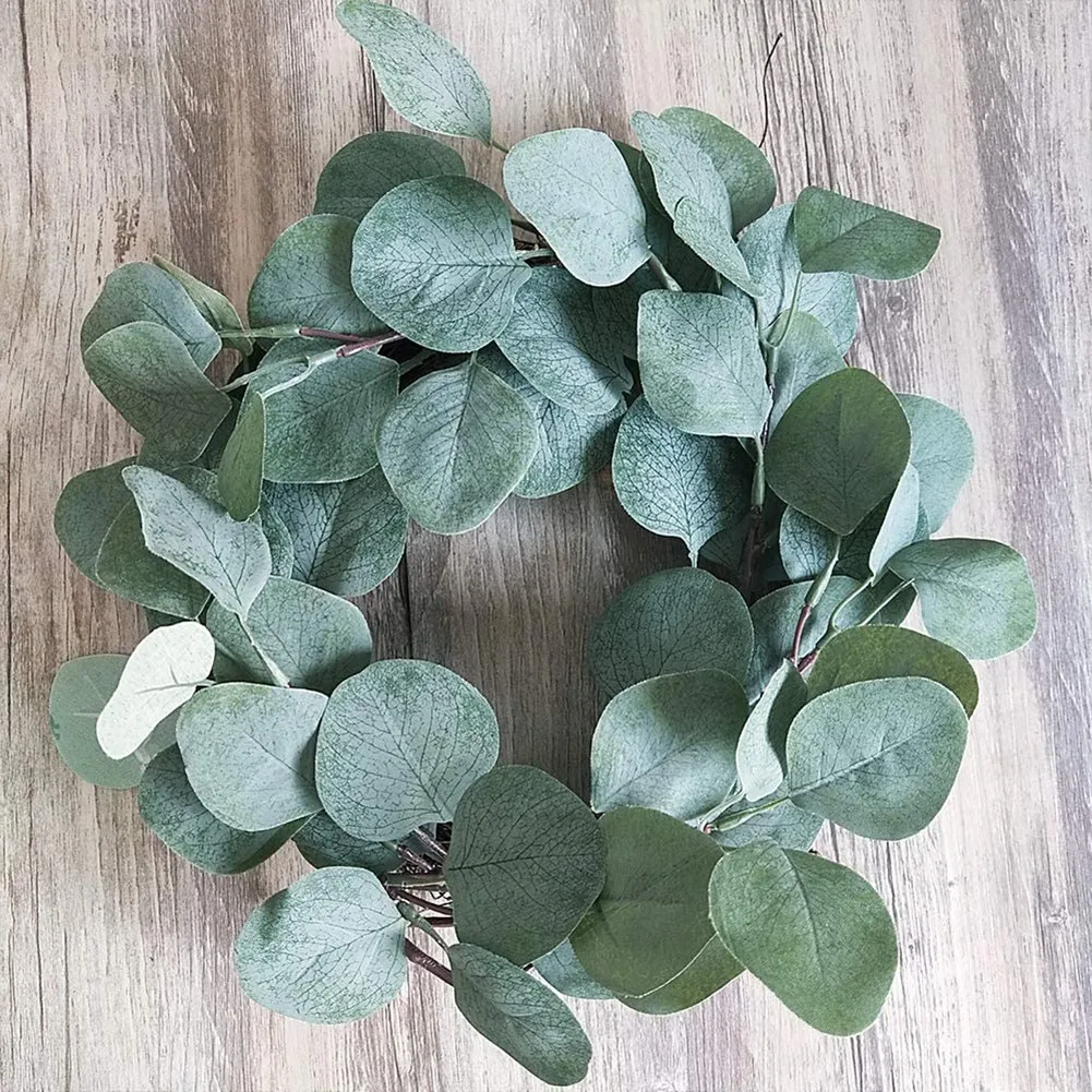 Simulate Eucalyptus Leaf Artificial Greenery Holiday Greens DIY Baby Shower Birthday Christmas Wedding Party New Year Decor