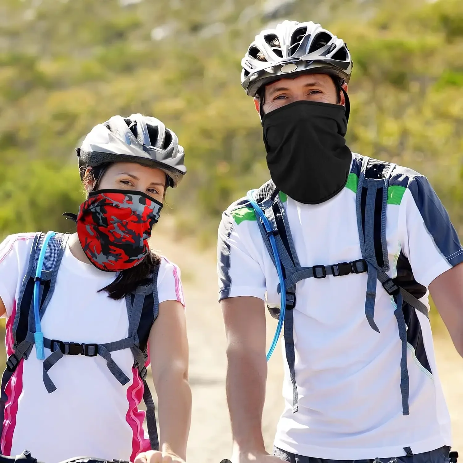 Pasamontañas de seda fría para hombre, gorra de cara completa para ciclismo, protección solar Anti-UV, cubierta facial deportiva, sombreros para bicicleta y motocicleta, Verano