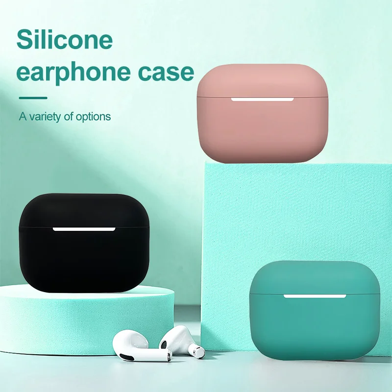 Voor Airpods Pro 2 Gen 2022 Case Plain Kleur Silicone Oortelefoon Shell Draadloze Hoofdtelefoon Cover Voor Apple Air Pod 3 pro2 2nd 1 Case