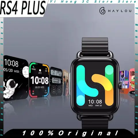 HAYLOU RS4 Plus Smartwatch Orologio sportivo da esterno Display AMOLED da 1,78 pollici 105 modalità sportive Durata della batteria di 10 giorni Monitor sanitario personalizzato