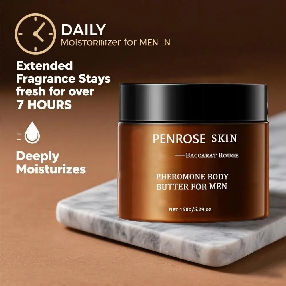 Men Pheromone Body Cream Agarwood Fragrance Long Lasting Hydrating Improve Rough Skin Boost Male Charm Daily Care