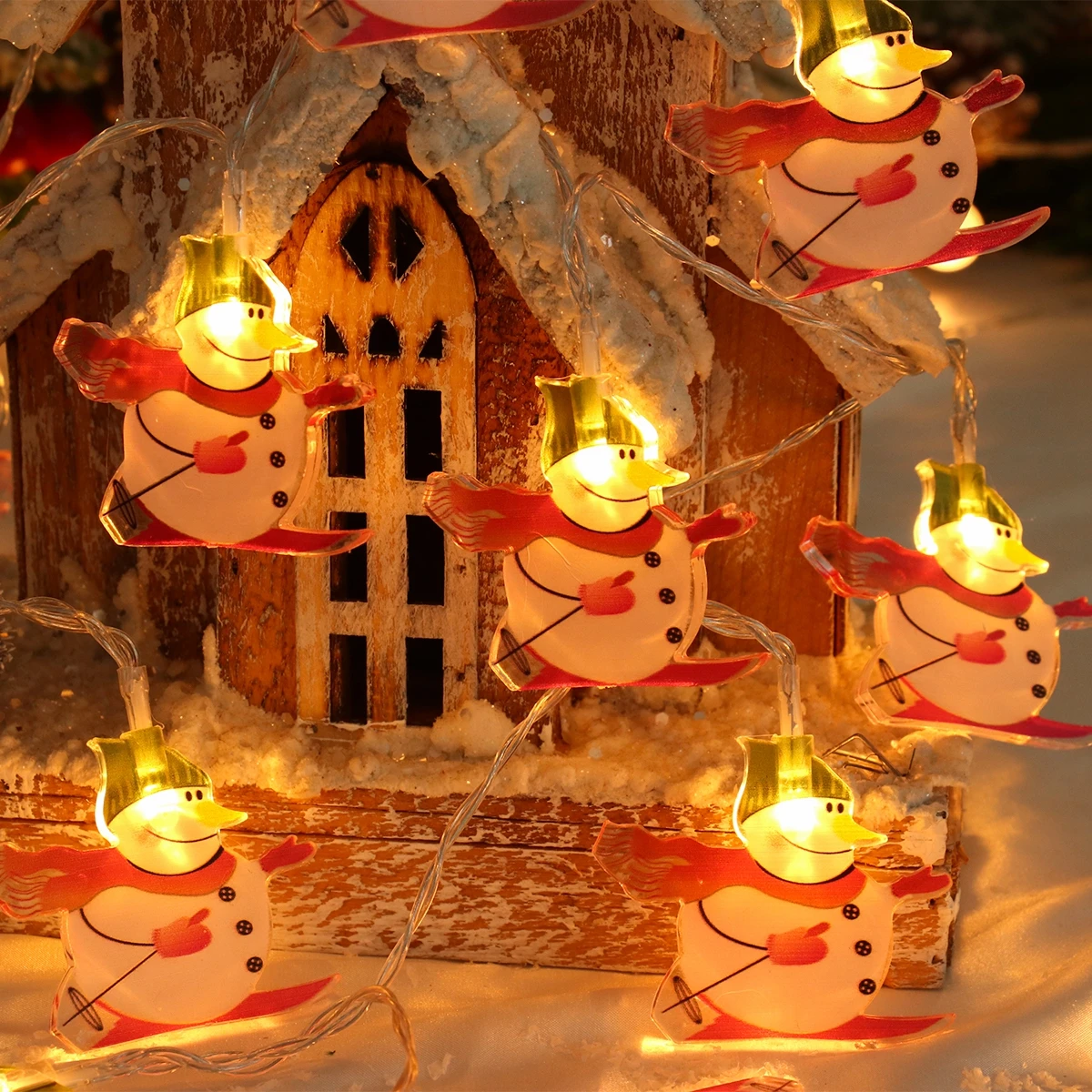 Christmas Santa Claus String Light Garland Xmas Tree Pendant Merry Christmas Decor for Home Noel Navidad Gift 2025 New Year 2026