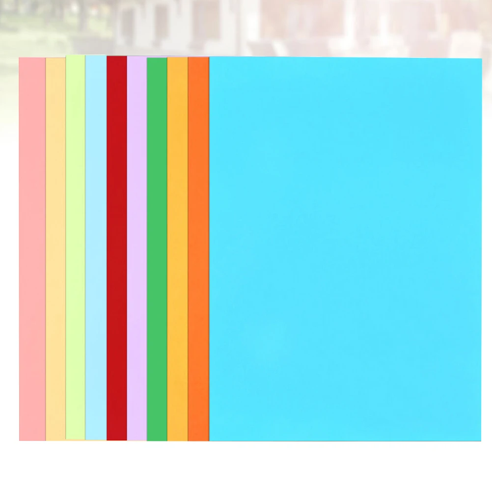 50 قطعة A4 ورق مقوى ملون سميك صديق للبيئة 10 ألوان مشرق غير يتلاشى لورق الرسم الفني #5