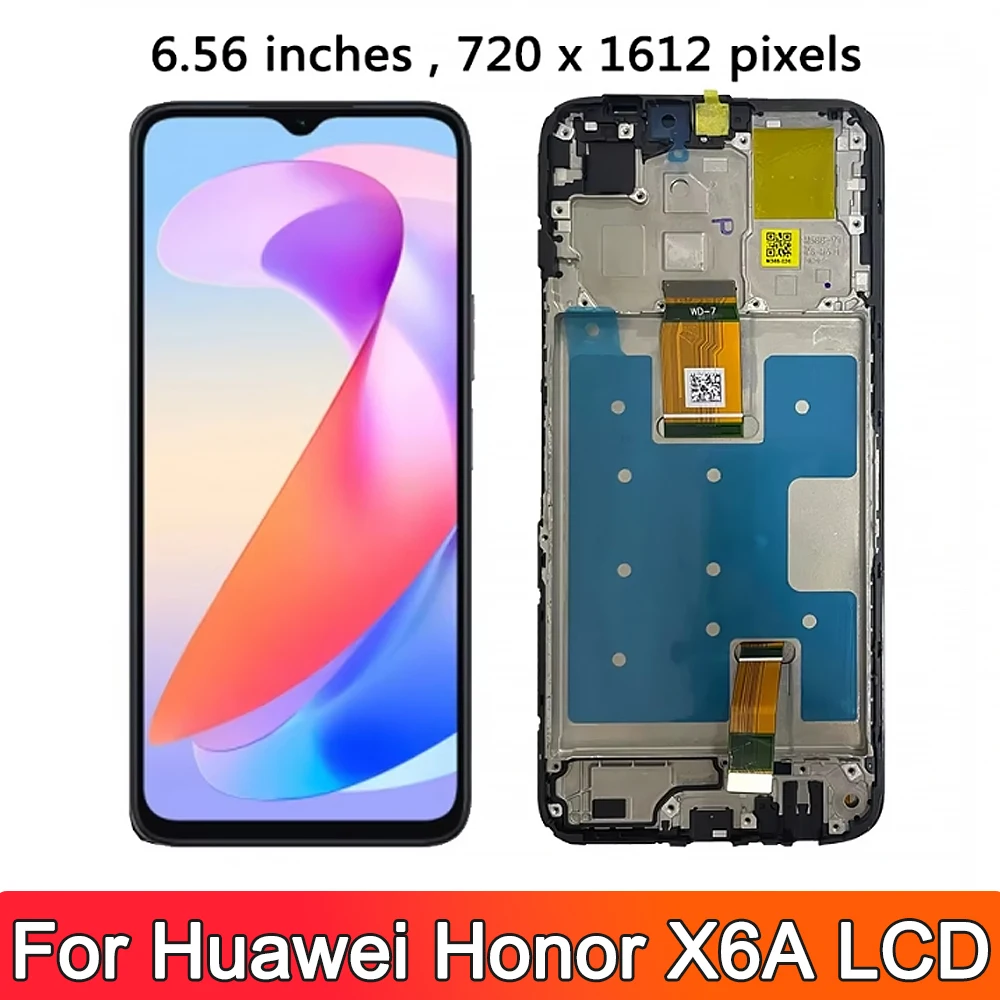 6.56\'\' For Huawei Honor X6a LCD Display Touch Screen Digitizer For Honor X6a LCD WDY-LX1 WDY-LX2 Replacement Parts