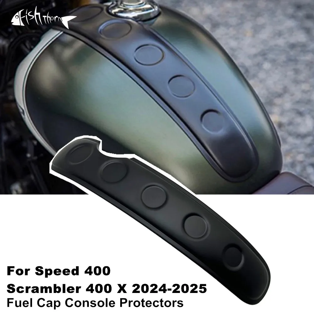 

For Triumph Speed 400 Speed400 Scrambler 400X 2024-2025 Motorcycle ABS Black Fuel Gas Tank Cap Console Protector Cover
