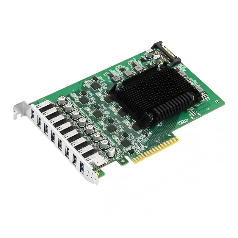 PCIe to USB 3.0 Professional Expansion Card with 8 Independent Channels and 8 Chips for 5G USB 3.2 Gen1