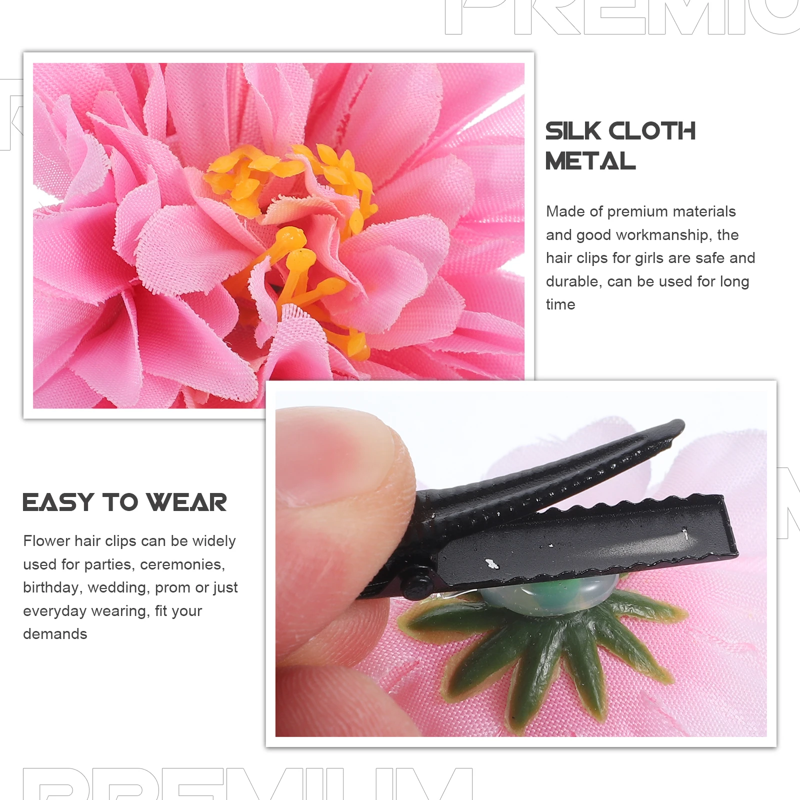 

18pcs Flower Hairpins Cute Hair Clips for Women Girls Small Bridal Party Prom Birthday Barrettes Snap Teen Child Gift