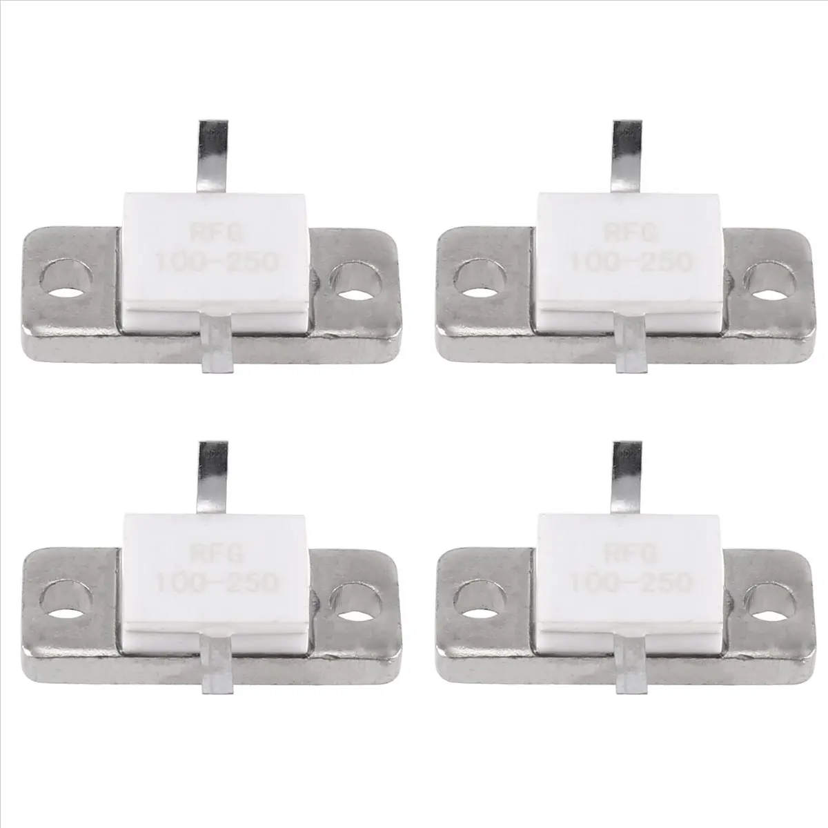 Top 4X 250Watts 100Ohms RESISTOR Flange MOUNT 250 WATT 100 OHMS Beryllium Oxide RFR 100-250