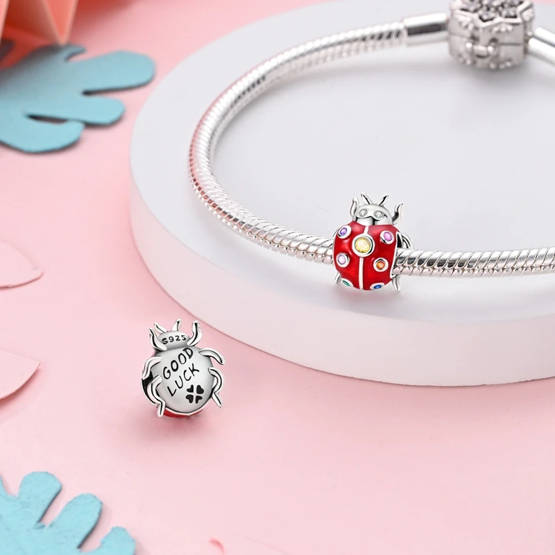 

925 Sterling Silver Charms Bead CZ Zircon Colorful Family Butterfly Dangle Fit Original Bracelet DIY Women Jewelry Gift