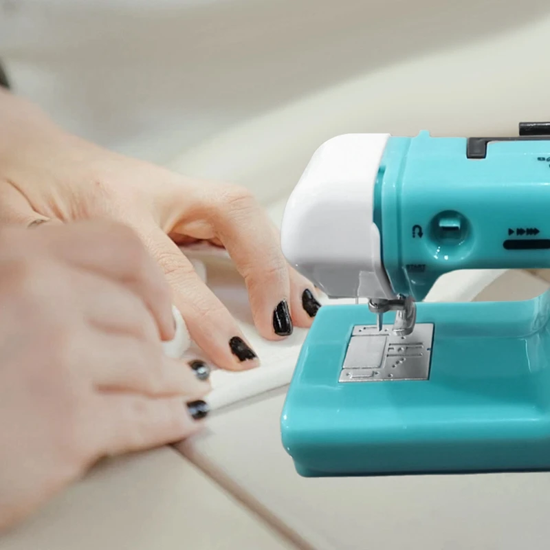 

Portable Sewing Machine Plastics Pink/Blue/Red Home Sewing Accessories Household Crafting Mini Electric Sewing Machine A-A51M