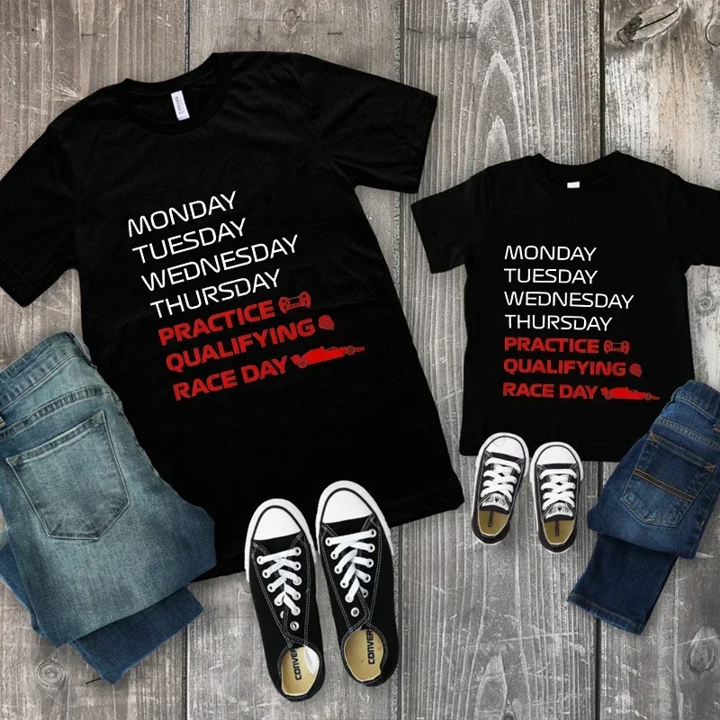 2026NEW Race Week T-Shirt for Men Women  Clothing Practice, Qualifying, Race Day Design Tshirts Casual Men Clothing Y2K