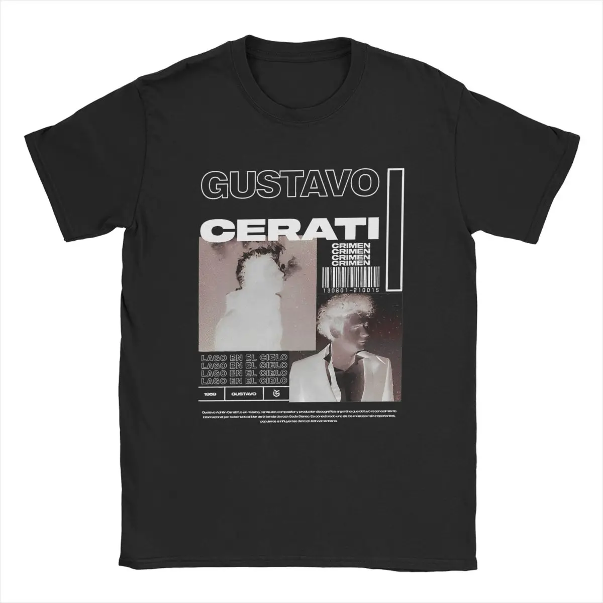 Men T-Shirts Gustavo Cerati Gracias Totales Funny Cotton Tee Shirt Short Sleeve Singer Music T Shirts Crew Neck merchandise Gift