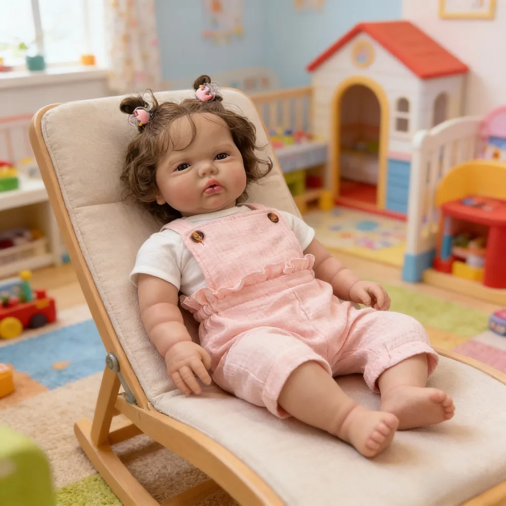 60CM Big Size Reborn Toddler Baby Doll Awake Pickle Lovely Princess Girl with Visible Veins Soft Touch Real Looking Baby Dolls