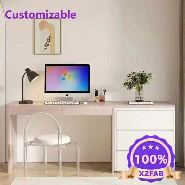 Factory Direct 2026 Solid wood desk integrated desktop computerdesk household bedroom small apartment two-in-one chest book