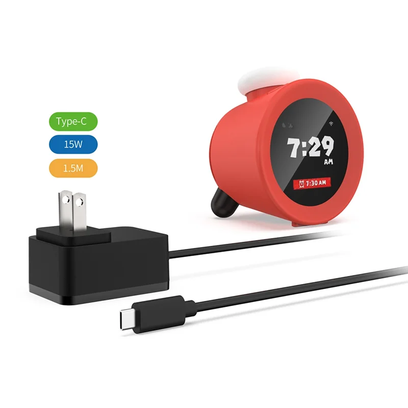 For Sound Clock Alarmo Alarm Clock Charger For Alarmo Smart Somatosensory Alarm Charger US Piug 1.5M US Plug-A09I