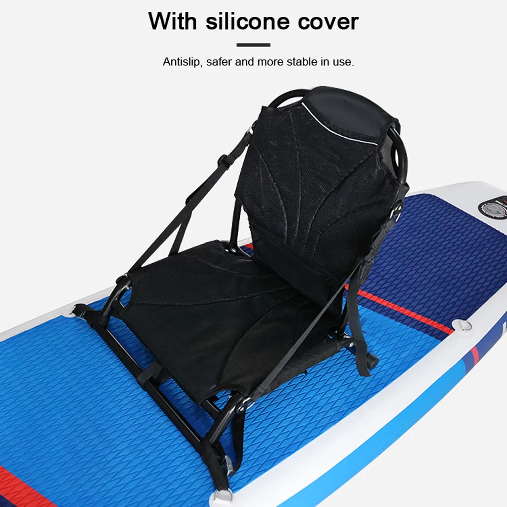 

Canoe Kayak Seats Steel Rod Surfboard Chair with Backrest Inflatable Boat Lightweight Foldable Chair with Back Support