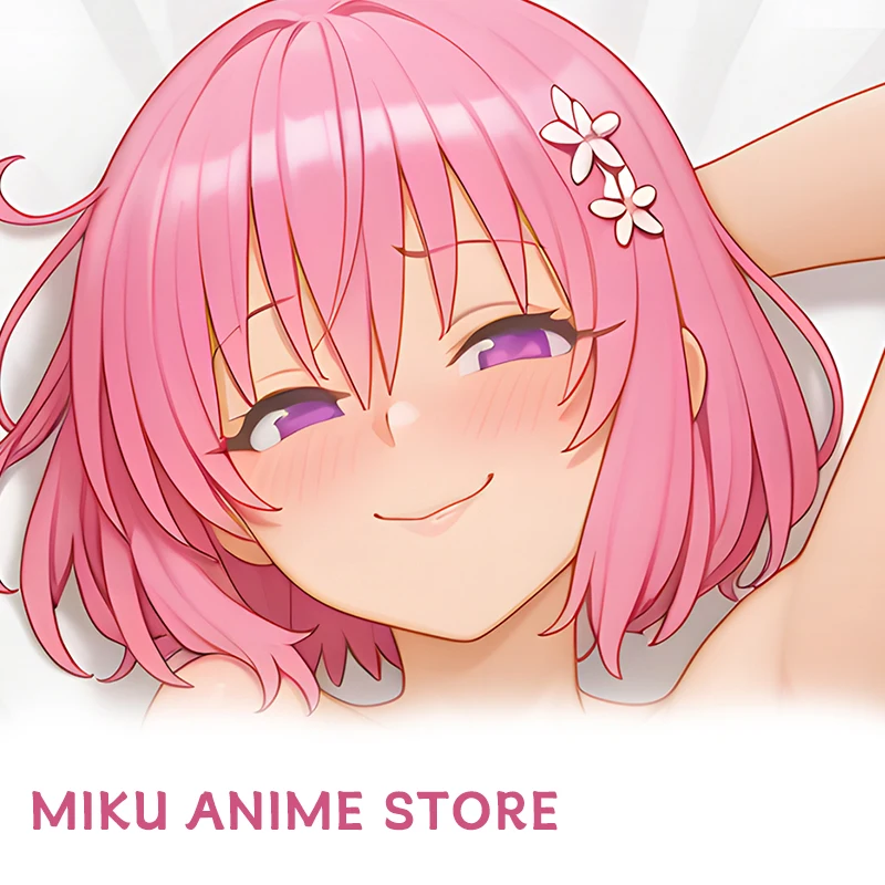 Dakimakura Anime Momo Belia Deviluke To Love Ru Double-Sided Print Pillowcase Life-Size Body Pillow Cover