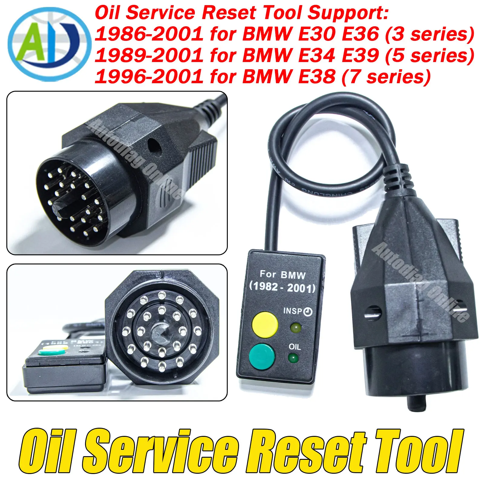 

Oil Service Reset Tool For BMW 20Pin OBD2 Service Reset Tool For BMW E30 E34 E36 E39 Z3 1982-2001 OBD2 Oil Service Reset Scanner